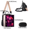 thumbnail image 6 of UTO Backpack Purse for Women Small Vegan Leather Ladies Fashion Multipurpose Design Handbags Travel Shoulder Bag with Tassel(Black), 6 of 7