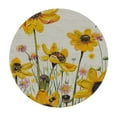 thumbnail image 2 of PIKWEEK Yellow Daisy Round Table Cloth with Elastic Edge,Pastoral Bee Fitted Table Cloth for Round Tables,Vintage Linen Oil Proof Waterproof Tablecloth for Indoor Outdoor Picnic Party, 2 of 7