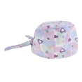 thumbnail image 3 of Unisex 100% ajustable enfermera Scrub a prueba de polvo Chemo sombrero transpirable Luz púrpura Zulema Gorro médico ajustable unisex, 3 of 8
