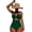Black, variant on Women's One Piece Swimsuit Halter Neck Ruched Tummy Control Slimming Swimwear Cutout High Cut Bathing Suit for Beach