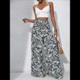 thumbnail image 4 of Pantalones Palazzo Elásticos de Pierna para Mujer, Informales, Cómodos y de Cintura Media. Color 5 L, 4 of 5