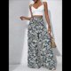 thumbnail image 4 of Pantalones Palazzo Elásticos de Pierna para Mujer, Informales, Cómodos y de Cintura Media. Color 5 S, 4 of 5