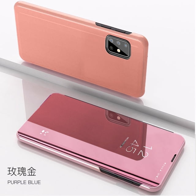 Funda con tapa de espejo inteligente para Samsung Galaxy A12 A22 A32 A52 A72 A21S A31 A41 A51 A71 S20FE S21 Plus M21 M31 M51 M52 S10 Lite Tan Jianjun unisex
