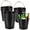 Black, variant on 16PCS Metal Buckets with Wooden Handle 9.84 Inch Top Galvanized Iron Pails, Party Beer Buckets for Drinks Centerpieces Baby Shower BBQ Wedding Black
