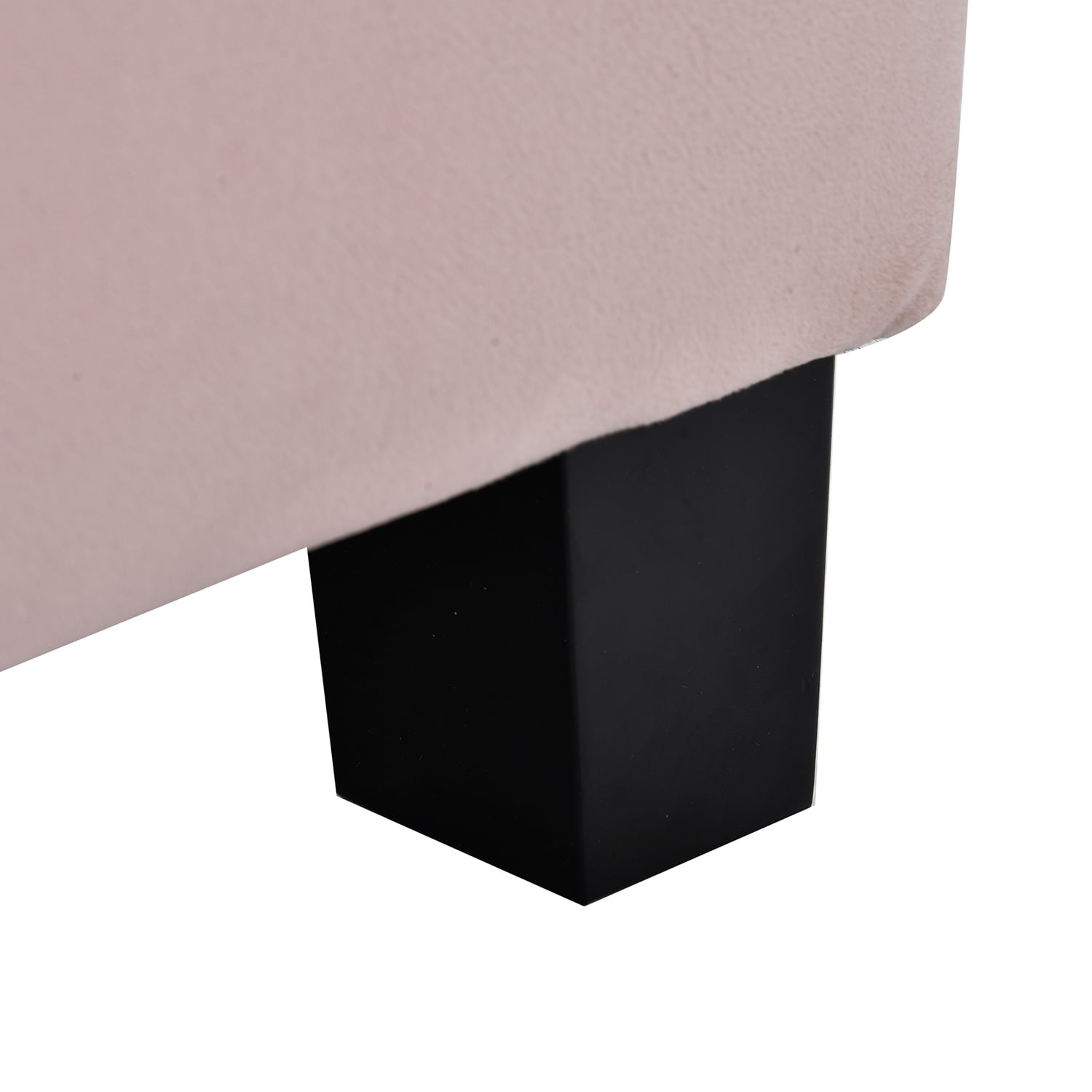 Kepooman Flip Top Storage Ottoman Bench, 48" Upholstered Storage Bench with Button Tufted Top, Folding Chest Foot Rest Stool for Entryway Living Room, Pink Kepooman Flip Top Storage Ottoman Bench, 48" Upholstered Storage Bench with Button Tufted Top, Folding Chest Foot Rest Stool for Entryway Living Room, Pink