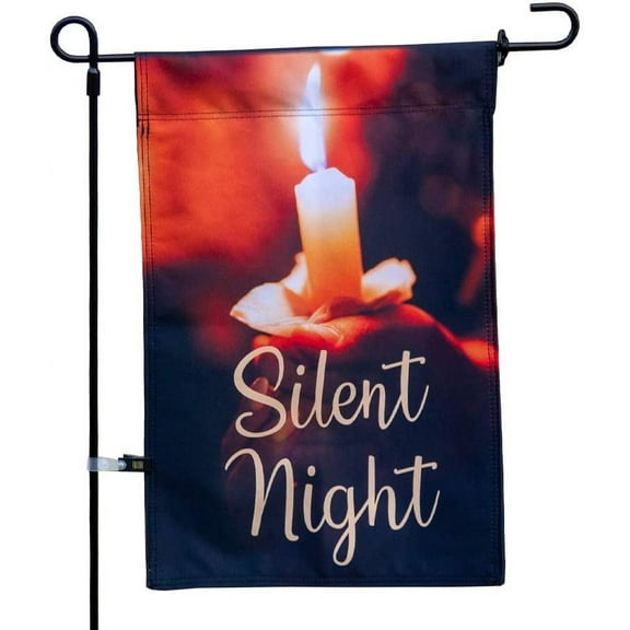 Silent Night Double-Sided Garden Flag, Outdoor Christmas Decorative Flag for Homes, Yards, and Gardens, 12 x 18 Inch