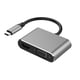 thumbnail image 1 of Adaptador USB C a 4K HD VGA Hub 4 en 1 Tipo C con cargador USB 3.0 Reemplazo del puerto de alimentación para MacBook, Gris Inevent EL3274-01B, 1 of 7
