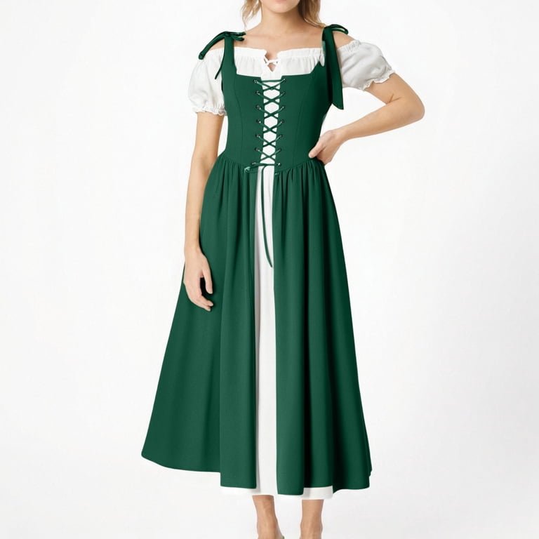 dirndl maxi dress Berwin Long Dirndl 2pcs. 75cm Doris green