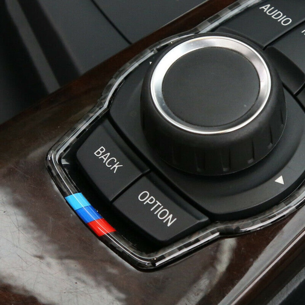 M Color Carbon Multimedia iDrive Knob Cover For BMW 1 2 3 5 Series X3 X4 X5 X6