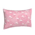 thumbnail image 2 of Bixox Pink Flamingos and Flowers Printed Pillow Protector,Super Soft Ideal for Home,Guests,Rentals - 16"x24", 2 of 8