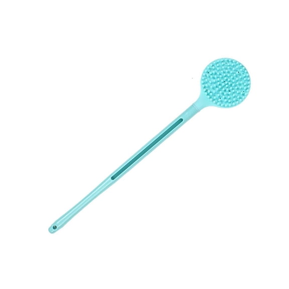 POYOGA Flexible Silicone Body Scrubber Long Handle Shower Brush Gentle Back Massager