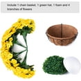 thumbnail image 3 of Artificial Fake Hanging Flowers Plants Baskets for Outdoor Outside Summer Decoration, Faux Silk Yellow Morning Glory in Planter UV Resistant Realistic for Home Porch Patio Balcony Garden Yard, 3 of 6