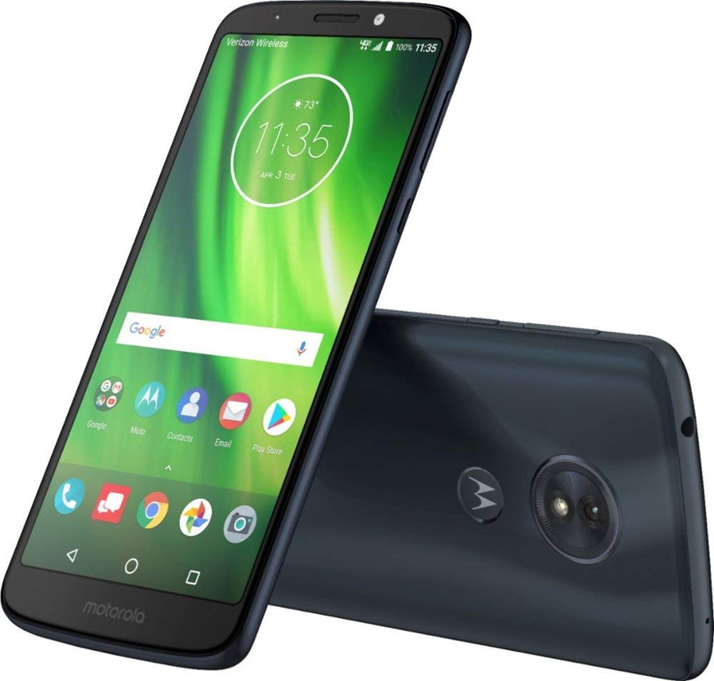 Verizon Wireless Motorola Moto G6 Play Android Smartphone 16gb Memory 5 7 Large Display Black Brand New Walmart Com