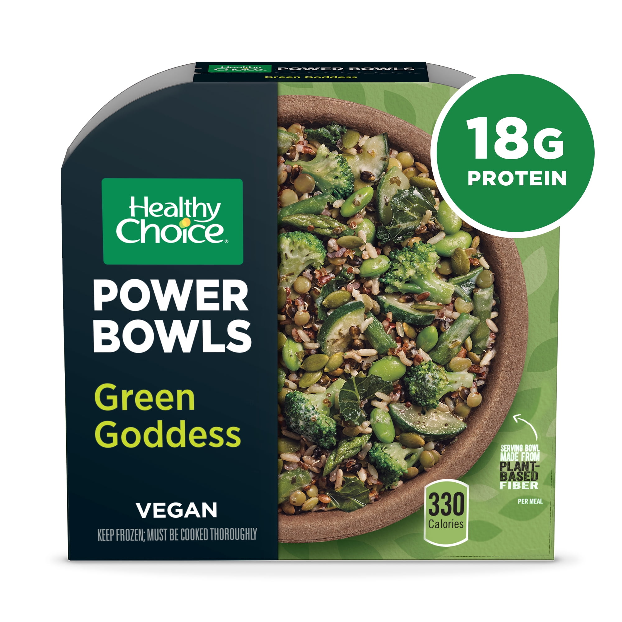 Healthy Choice Power Bowls Frozen Green Goddess, Vegan, 9 ...