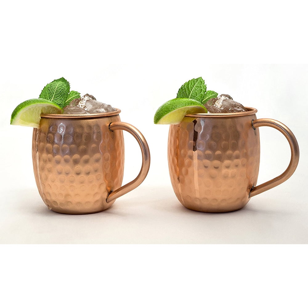 Set of 2 Copper Modern Home Authentic 100/% Solid Moscow Mule Straws