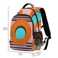thumbnail image 2 of FORMRS Unisex Backpack Elementary School Travel Bookbag with Reflective Stripes, Orange Circle, 2 of 7