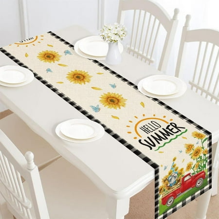 

Giyblacko Table ClothSummer Festival Cute Table Flag Decoration Cloth Table Runners