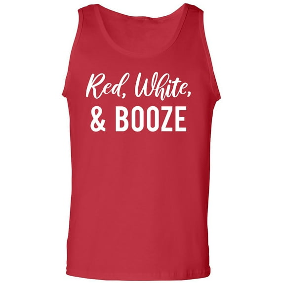 Red, White & Booze Adult Tank Top
