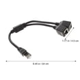 thumbnail image 2 of 1 Pce Adaptateur de Câble Ethernet RJ45 Répartiteur 1 Mâle vers 2 Femelles Port LAN Prise Réseau 2 en 1 Adaptateur Accessoires Réseau Répartiteur (Noir), 2 of 7