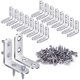 thumbnail image 1 of Fatloda 18 Piezas Soporte en L Soporte de Esquina Soportes en L de Acero Inoxidable para Estantes Soporte de ángulo Recto pequeño Soporte de Esquina de Metal para Muebles de Madera Silla de gabinete c, 1 of 5