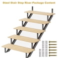 thumbnail image 4 of EDTara Surélévateur d'Escalier en Métal Robuste, Lot de 2, pour Terrasses Extérieures, Stringer en Acier Durable, Supporte 600 Lb, Résistant à la Corrosion, Installation Facile pour Escaliers Extérieurs, 4 of 8