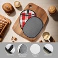 thumbnail image 5 of Multi-Functional Oven Silicone Pot Pad 7.5×9.4in Anti-Slip Heat-Insulating Pad Baking Gloves Heat-Resistant Cotton Layer 2pcs Indianred Checked Hand-Drawn Sketch_3, 5 of 7