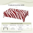 thumbnail image 4 of DouZhe Rectangular Tablecloth, Red Zebra Texture Table Cloth for Kitchen Dinning Tabletop, 72" x 54" Waterproof Polyester Table Cover, 4 of 8