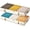 Beige with Brown, variant on Under Bed Storage Containers with 6 Inches Tall, Clothes Storage Box with Sturdy Handles and Sidewalls, Underbed Storage Bins, 2-Pack