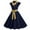 Navy, variant on Lolmot Women's Lapel Hepburn Dress 50s 60s Vintage Polka Dot Cocktail Audrey Rockabilly A-Line Wedding Party Midi Dress Short Sleeve Swing Party Evening Prom Gown Dress