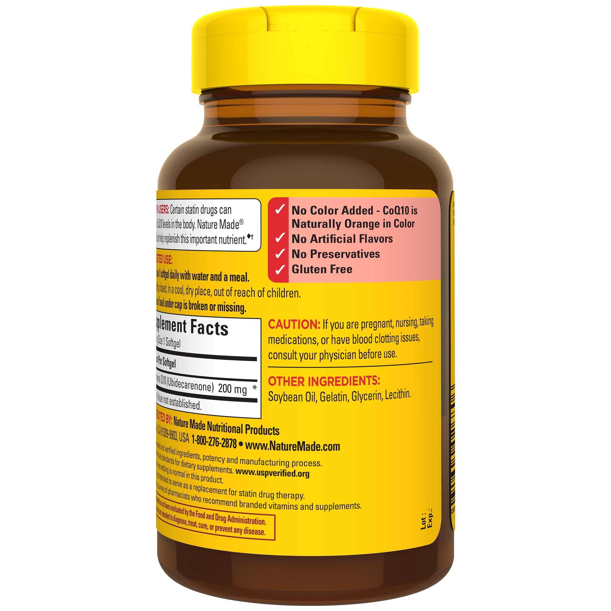 Nature Made CoQ10 200mg Softgels, Dietary Supplement for Heart Health Support, 80 Count