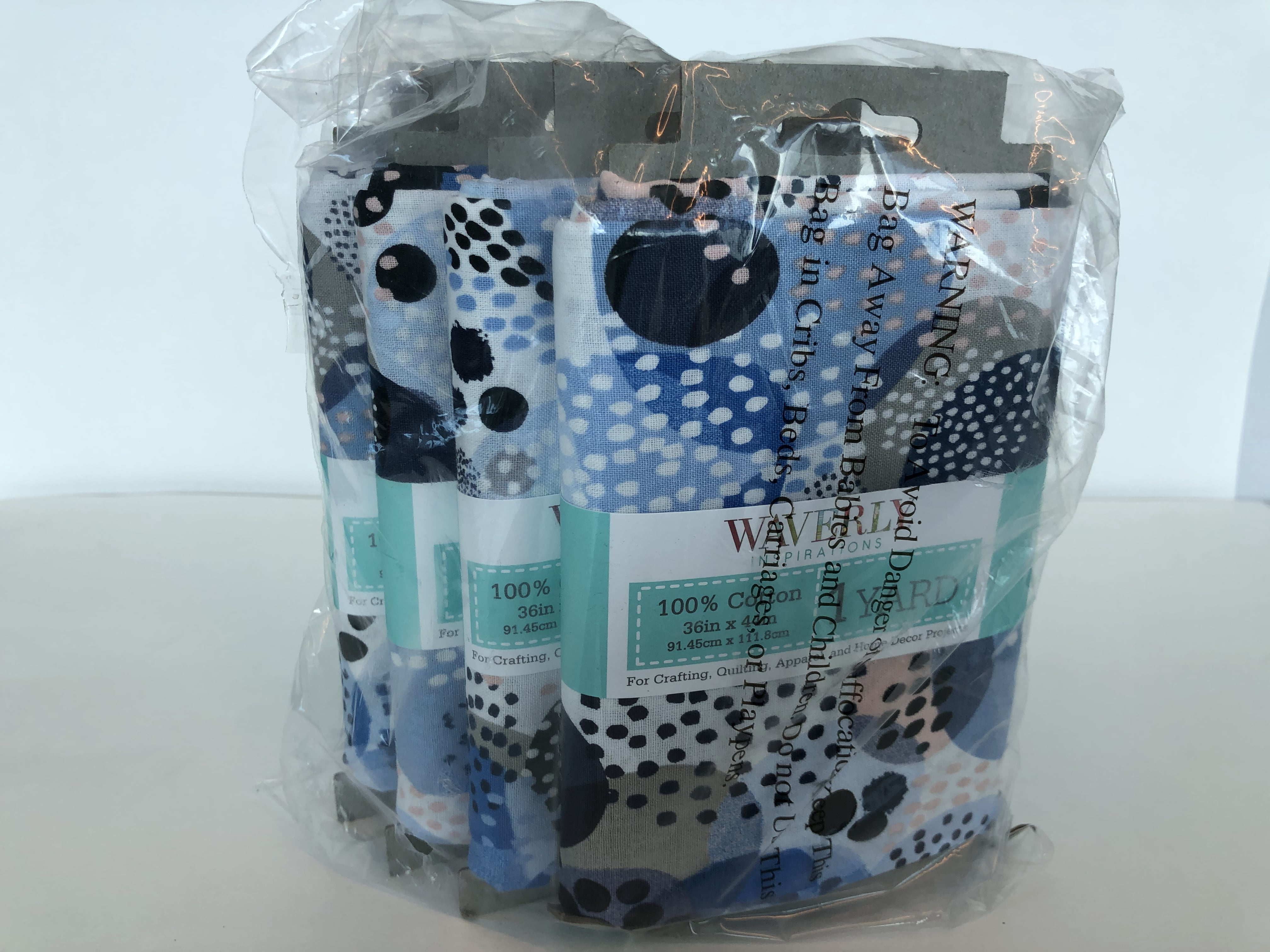 Waverly Inspirations 1 Yard Cut 100% Cotton Prints Fabric Spots Provence Blue 44" Wide for Quilting & Sewing