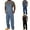 Light Blue, variant on Men's Denim Bib Overall, Mens Relaxed Fit Overall Midweight Workwear with Adjustable Straps and Convenient Tool Pockets Black 12(XXXL)