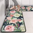 thumbnail image 2 of Kitchen Rugs Sets Of 2,Pioneer Flower Floral Print Pattern Anti Fatigue Kitchen Mat Rugs Non Slip Washable,Decorative Kitchen Floor Mats for Kitchen,Sink,Laundry,17"x47"+17"x47", 2 of 5