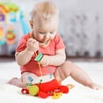 thumbnail image 6 of Eespoir Puzzle Early Education Crab Pulling Rope, Pulling Soothing Doll Bed Bells Toy, Handcart Baby Cart Ringing Pendant, For 0-3 Year Old Baby, Sensory Play, Fine Motor Skills, 6 of 7