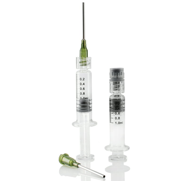 Kopperko Borosilicate Glass Syringe with Needle, Luer Lock 1ml