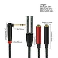 thumbnail image 3 of 6.35mm Stereo Splitter Y Cable Stereo Male to Double 6.35mm Female Microphone Headphone Splitter, 3 of 9