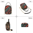 thumbnail image 3 of FORMRS Crossbody Bag for Women Quilted Travel Shoulder Cell Phone Purse with Chain Strap Handbag, Green Stars Abstract, 3 of 7