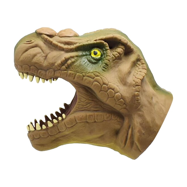 Dinosaur Hand Puppet Props, Soft Rubber Animal Head With Movable Mouth, Children's Christmas Birthday Party Gift