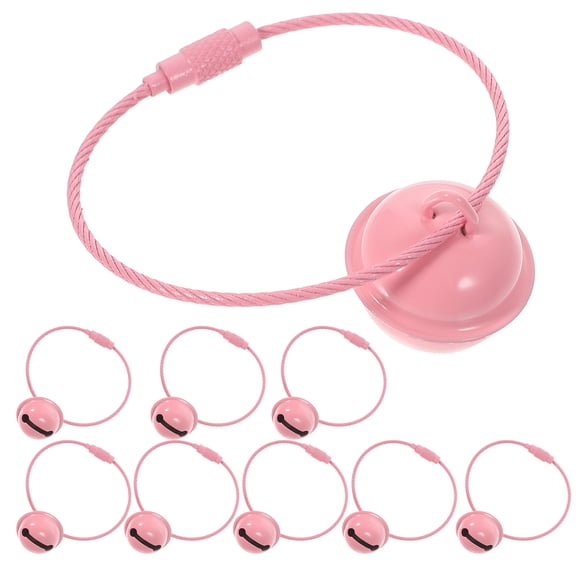 TABLZONE Cute Key Chains Pink Stainless Steel 10Pcs