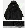 thumbnail image 3 of Soularge Women's Plus Size Jacket Winter Windproof Coat Warm Hooded Parka Black 3X, 3 of 6