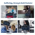 thumbnail image 2 of 20 inch Gym Bag for Men, Weekender Overnight Bag for Traveling (Navy), 2 of 6