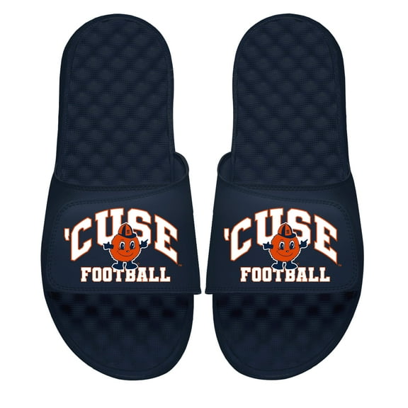 Unisex ISlide Navy Syracuse Orange Football Varsity Slide Sandals