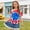 Independence Day Print B, variant on Girls American Flag Graphic Tee Tie-Dye Printed One Shoulder Tops Independence Day T-Shirts Multicolor Size 5