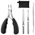 thumbnail image 1 of Juego de cortaúñas con mango, pinza para uñas de los pies, de uñas Negro jinwen Cortauñas, 1 of 8