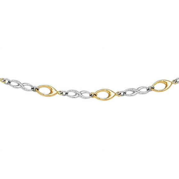 Primal Gold 14 Karat Two-Tone Polished Bracelet