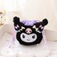 thumbnail image 3 of Kuromi-capa de la serie Sanrio, manta de Siesta, chal, edredón con capucha, aro de pelo de bolsillo con bandas cálidas, gorra de pelo seco, regalo de Navidad, 3 of 4
