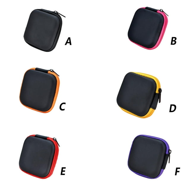 Ruiboury Earphone Container Universal Space Saving Storage Bag Hard Scratchproof Carry Packet Cables Travel Charger USB Yellow
