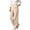 Khaki, variant on Tqcoqu Women's High Waist Wide Leg Dress Pants,Solid Pleated Split Hem Office Casual Trousers with Pockets