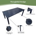thumbnail image 6 of Mosbrisa Poly Lumber Outdoor Dining Table, HIPS Patio Dining Table with Umbrella Hole, Weather Resistant, 1 Piece, Navy Blue, 6 of 8