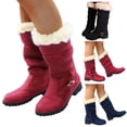 thumbnail image 4 of Oyedens Womens Mid Calf Snow Boots Fashion Fuzzy Plush Lined Low Heels Warm Winter Boots for Women, 4 of 5